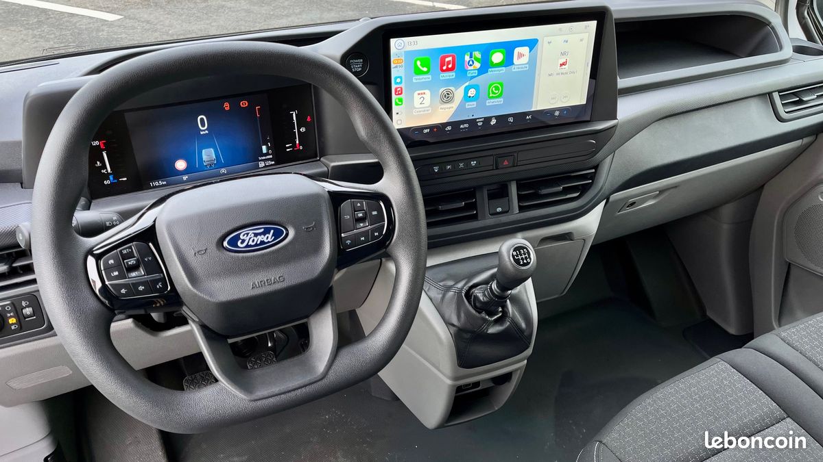 24 990 HT / FORD TRANSIT CUSTOM TREND 280 l1h1 2.0 ecoblue 110 cv BVM6 TREND BLANC neuf / tva recuperable (image 7)