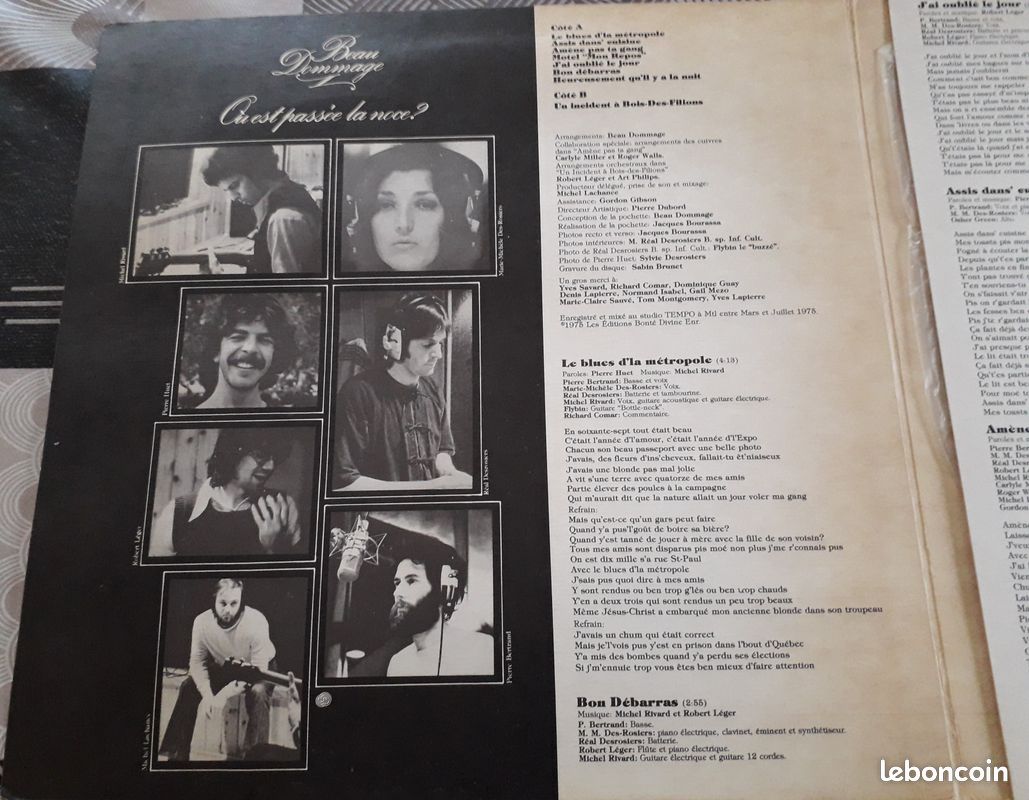 Disque vinyle Beau Dommage (image 2)