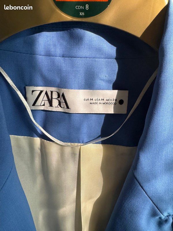 Veste homme bleu clair ZARA Vêtements