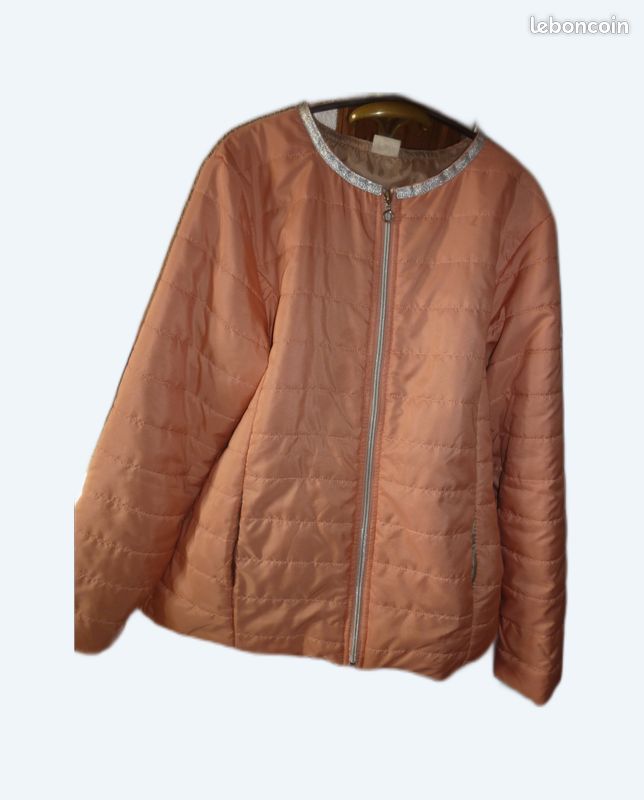 Veste doudoune légère saumon doublée (image 1)