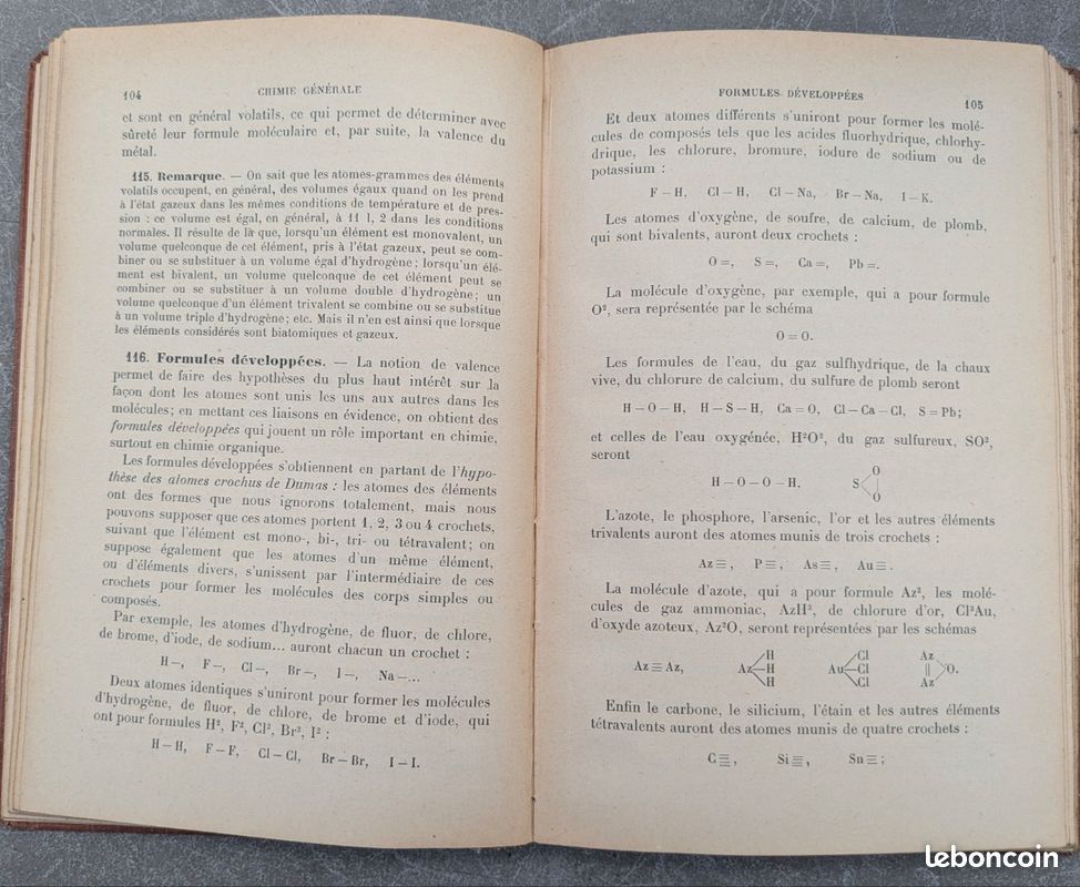 Livre ancien : Chimie Vuibert 1914 (image 6)