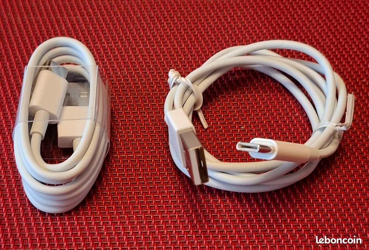 Lot de 2 Cables de Charge USB C - Long 1m - NEUF (image 1)