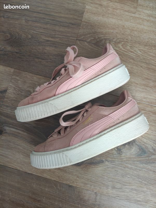 Baskets Puma Puma Creepers Femme Rose Baskets Puma Suede Rose