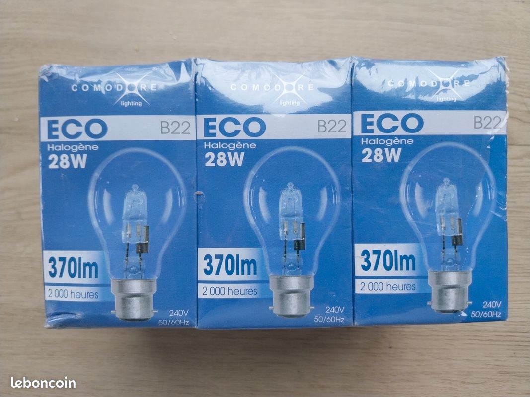 Lot De 6 Ampoules éco-halogène NOVI LIGHT E27 28W (équivalent 40W) - Neuves Blanc Clair