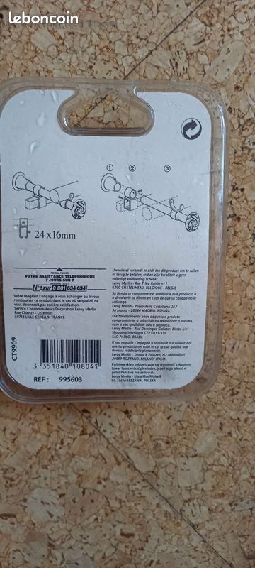 Kit de tringle à rideaux en laiton massif ,Neuf (image 8)