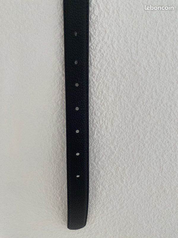 ⚜️ LAUREN RALPH LAUREN Classic Kenton Ceinture fine en cuir noir boucle ardillon dorée taille 70 🖤 (image 11)