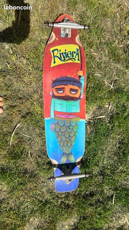 Longboard planche + trucks + roulements (image 1)