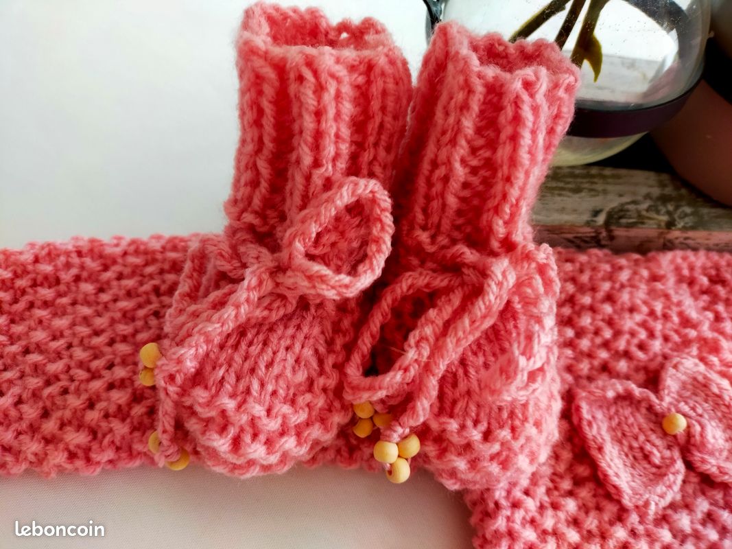 Ensemble layette fille vieux rose (image 4)