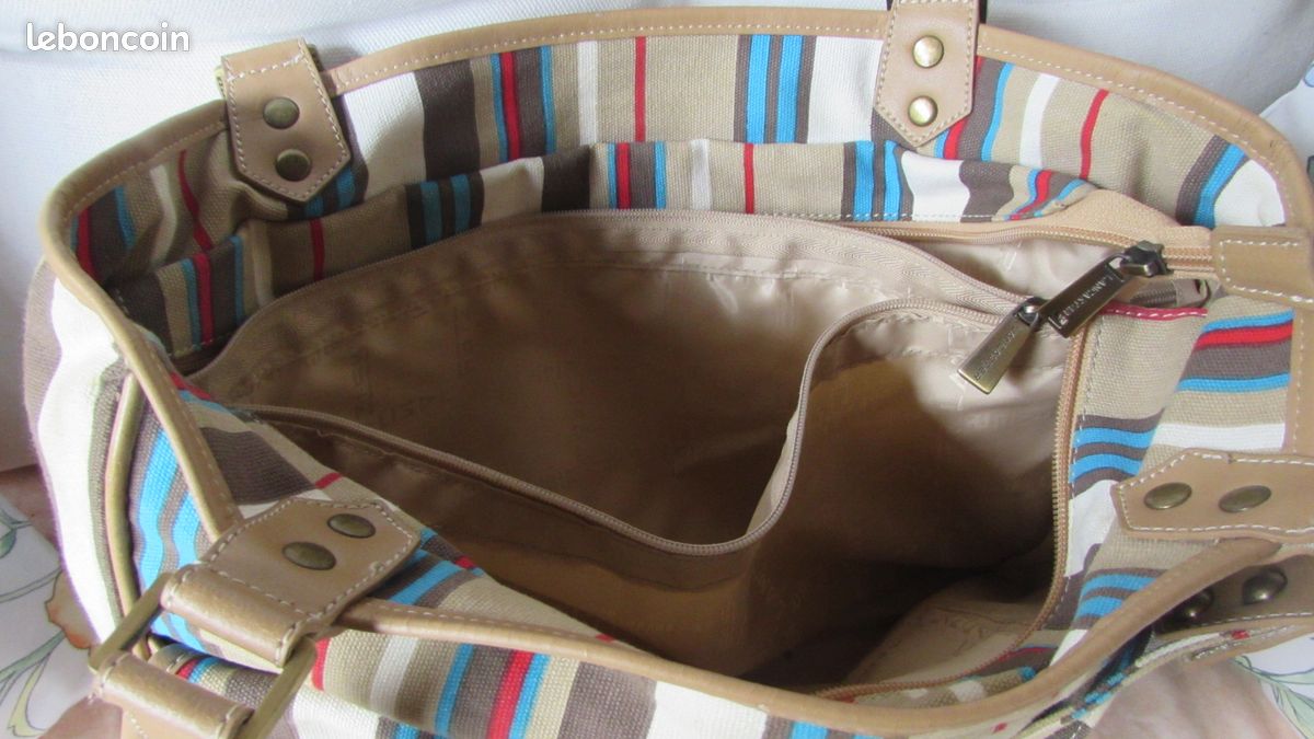 Sac Lancaster toile et cuir (image 4)