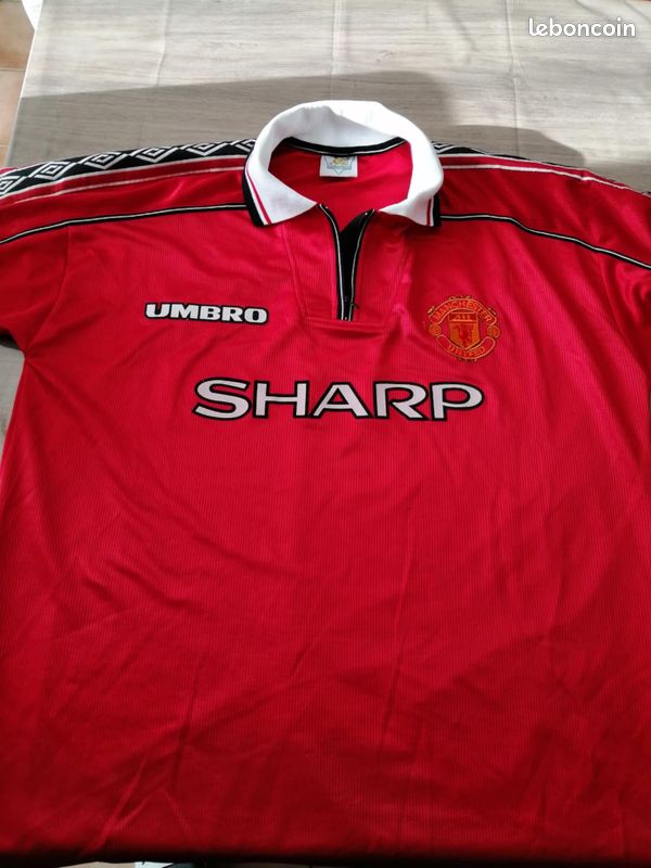 Maillot Vintage Manchester United - Taille S - Noir - Unisexe Adulte - Occasion
