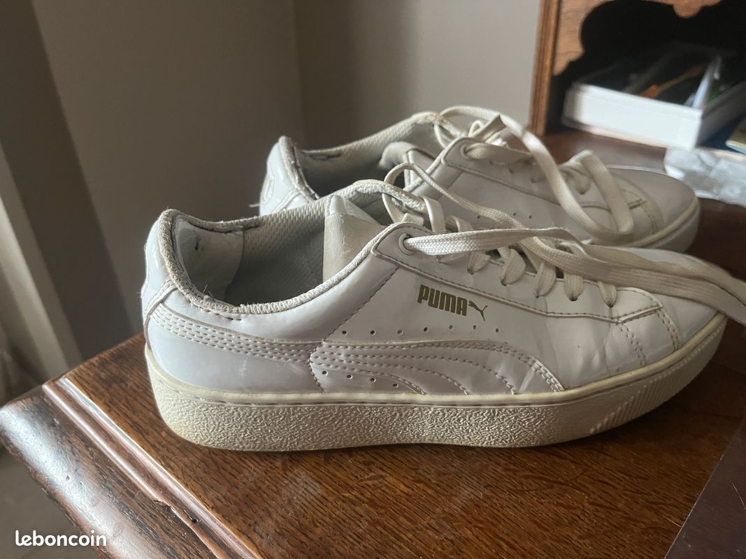 Sneakers PUMA vernis blanc Taille 37 Chaussures