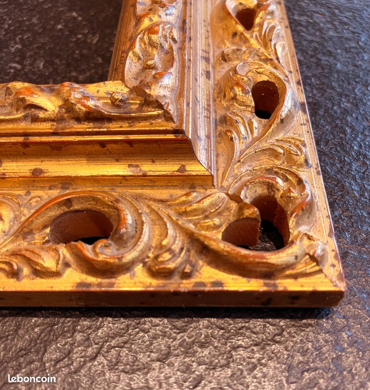 Cadre Sculpté Italien Style Ancien – Or Pâle, Pour Photo 16x20 Pouces