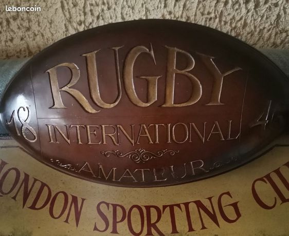 Tableau Mural Rugby à XV - Country Corner - Bois Peint En Relief - 59x42 Cm