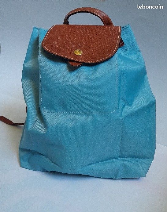 Sac a dos longchamp pliable bleu clair (image 1)
