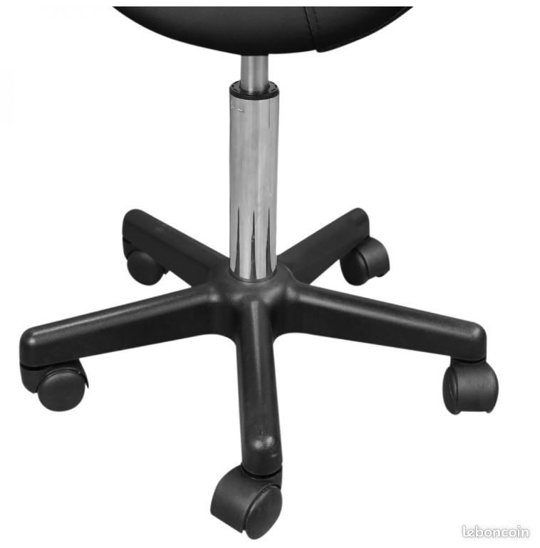 Lot de 5 roulettes pivotantes pour tabouret ou chaise de bureau - Noir - Vivezen (image 3)