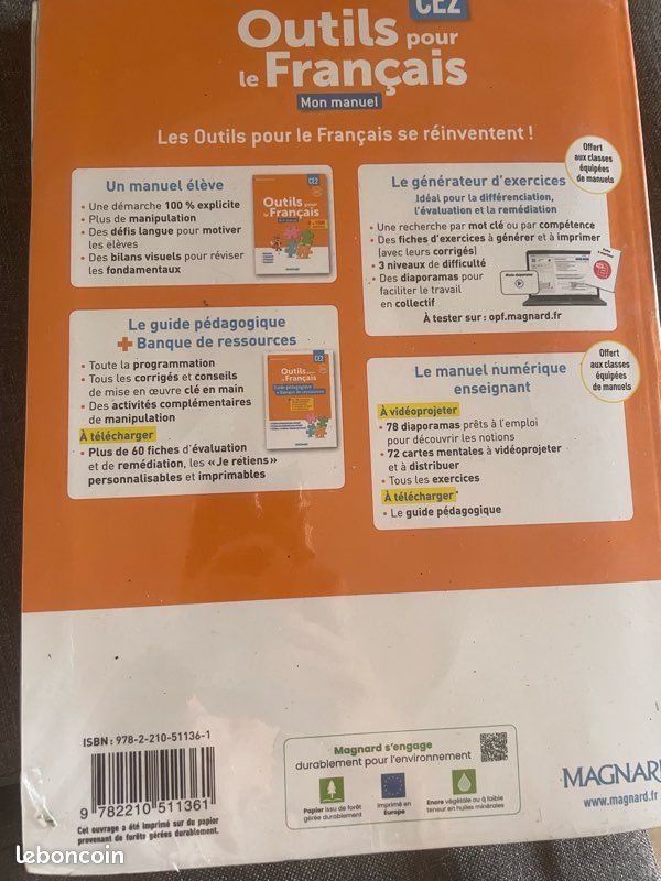 Livre Outil pour le Français Magnard (image 3)