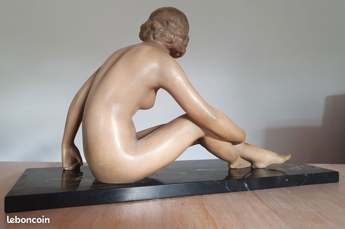 Statue de femme art déco, (image 2)