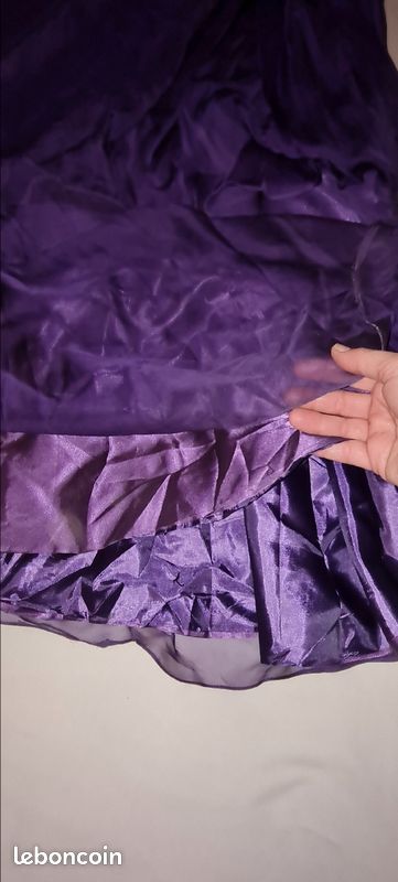 Robe bustier violette de cocktail neuve grande taille (image 4)