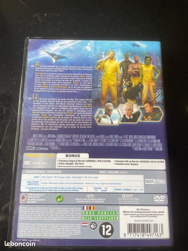 DVD les gardiens de la galaxie (image 2)