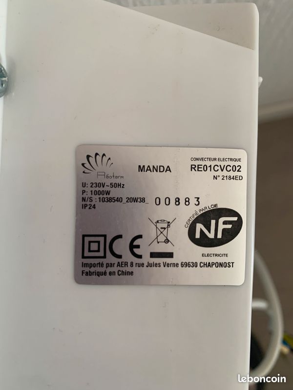 6 convecteurs électriques RÉOTERM gamme Manda (image 5)