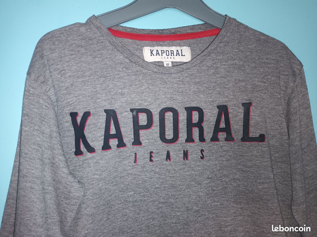 T-shirt m lg gris Kaporal en 12 ans (mam33133) (image 2)