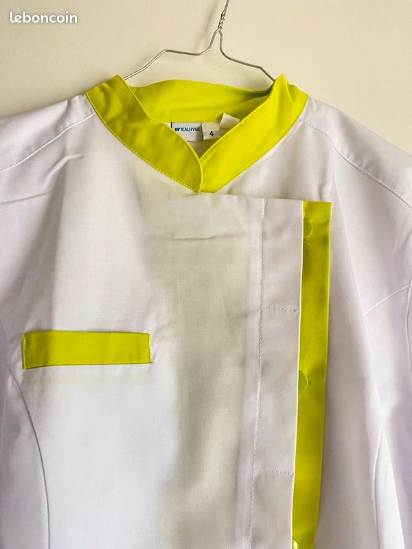 Blouse blanche /tablier de cuisine en taille 4 (M/L) (image 2)