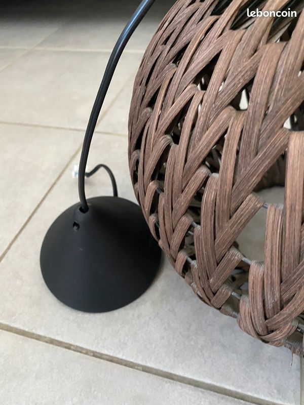 Suspension en rotin marron chocolat (image 5)