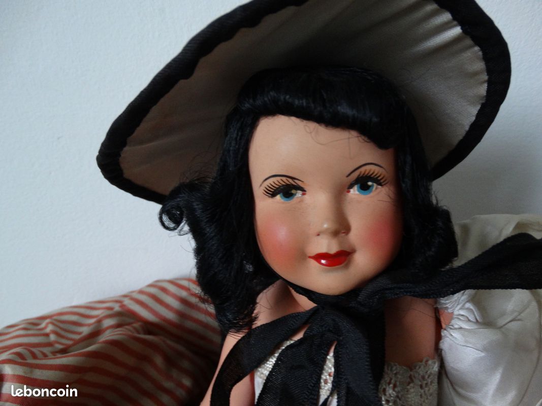 ANCIENNE POUPEE JULLIEN MIGNONNETTE PORCELAINE Yeux Bleus VERRE FIXES Fin Xixe 113835