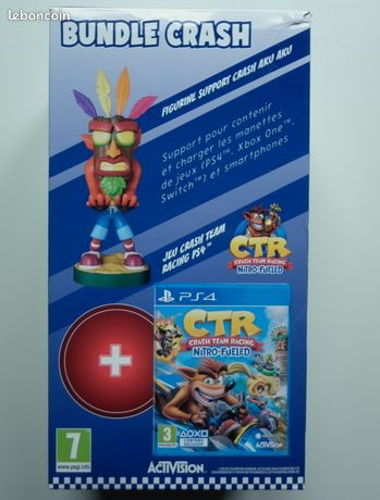 Bundle Crash Team Racing CTR Nitro Fueled Figurine Jeu Vidéo PS4