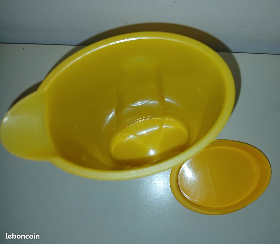 Pichet Tupperware 1,3L - Bleu Et Jaune - Occasion - Vintage