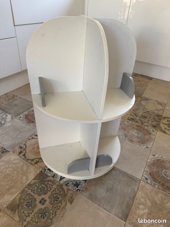 Rangement Livre EUGAD Bibliothèque Pivotante 4 Étages - 35x145cm Blanche Design Moderne étagère Rotative 4 Cubes Blanc Rangement Livre EUGAD Bibliothèque Pivotante 4 Étages - 35x145cm Blanche Design Moderne étagère Rotative 4 Cubes Blanc