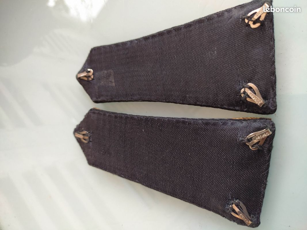 Paire de pattes d'épaules grande tenue capitaine légion étrangère époque indochine afn cannetille fil or pour parachutiste TAP Rep (image 3)