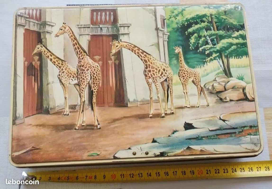 Boite metal vintage girafes (image 1)