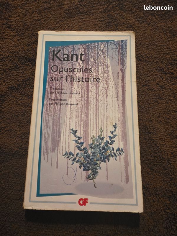 Kant – Opuscules sur l’histoire GF Flammarion Philosophie vue de dos — LBC AT'Brocante Troyes