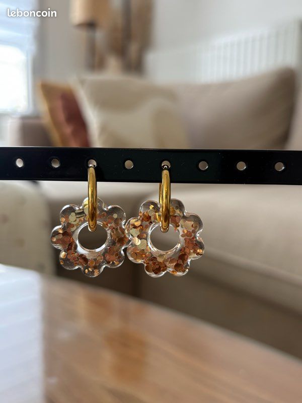 Boucles d’oreilles fleurs (image 1)