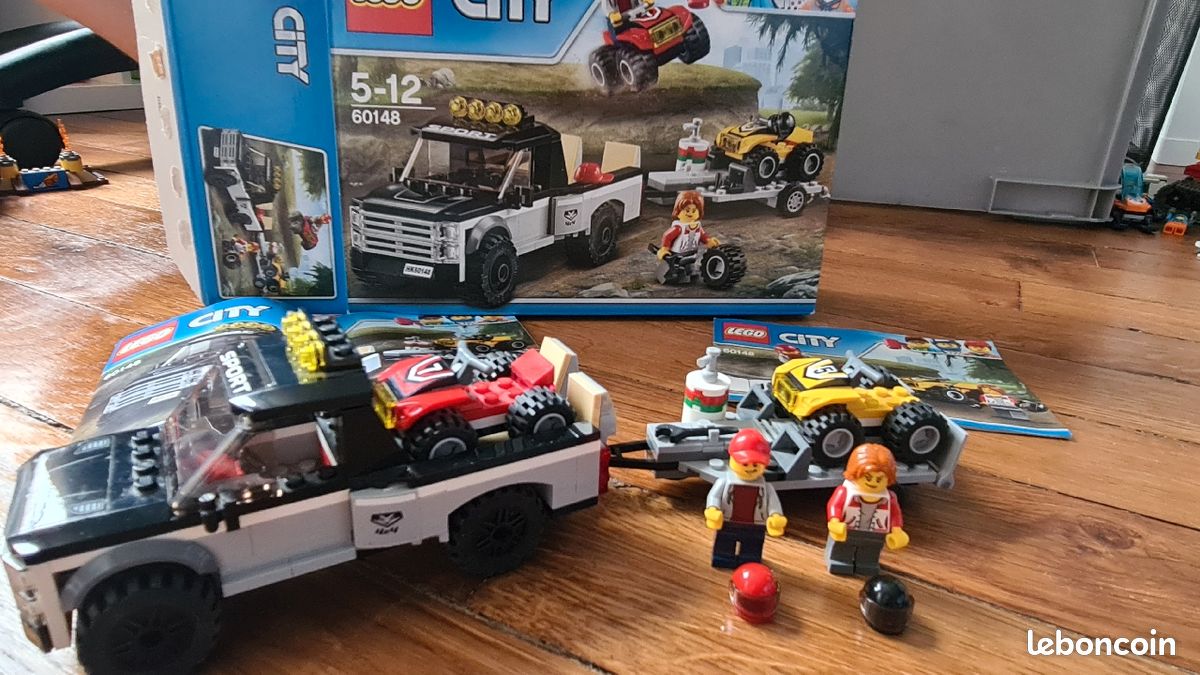 Lego voiture pick up avec quads et remorque 60148 (image 1)