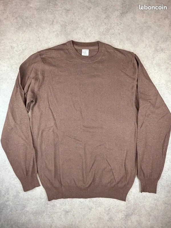 Pull homme coloris marron glacé