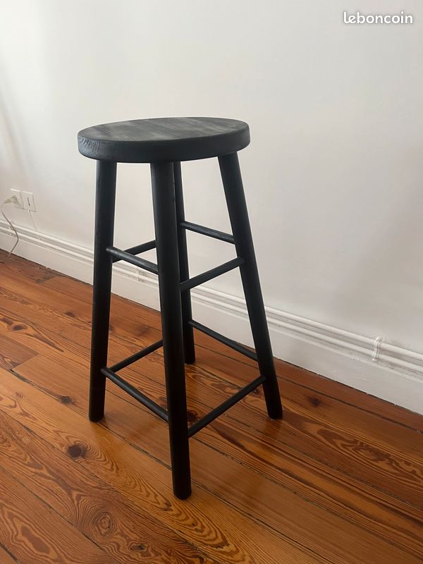 Tabouret noir ardoise (image 2)