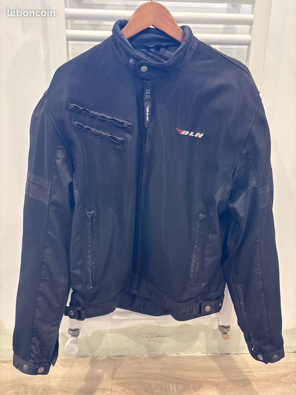 Blouson moto noir BHL taille L (image 1)