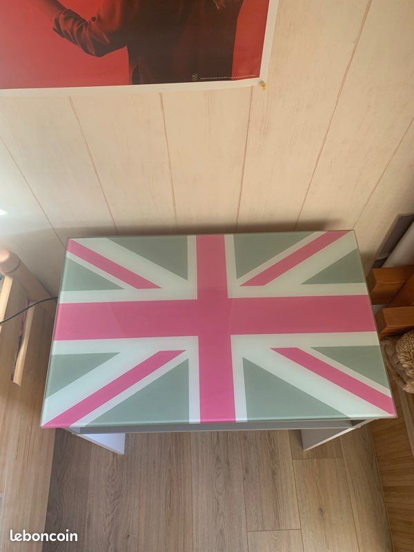 Bureau gris et blanc adolescent + plaque UK (image 4)