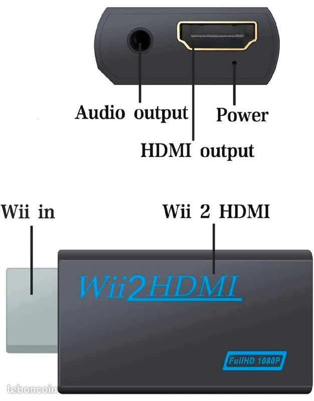 Adaptateur wii hdmi Convertisseur vidéo Full HD (image 2)