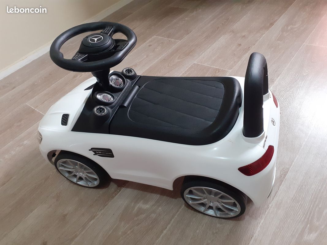 Trotteur voiture blanc et noir Mercedes AMG (image 3)