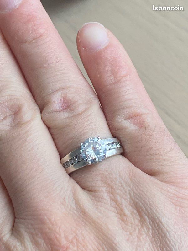 Bague Argent 925 Serti Oxyde De Zirconium (CZ) - Élégante Et Brillante - Neuf Sans Boîte