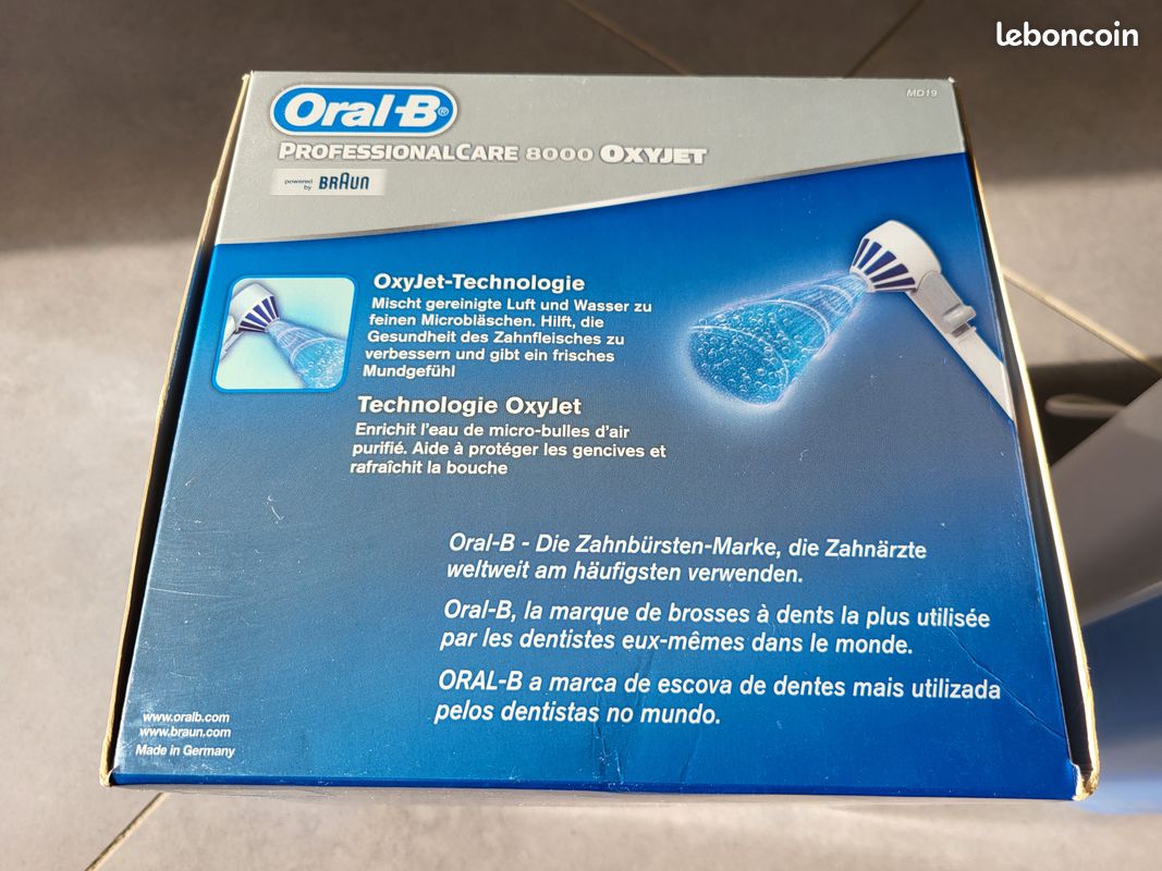 Jet dentaire Braun Oxyjet hydropulseur professionnal care 8000 (image 12)