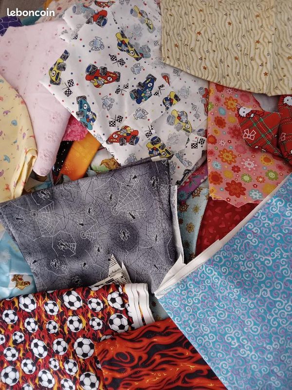 Coupon De Tissu Vintage - Motif "petits Enfants" - 56 X 75 Cm - Coton - Rose