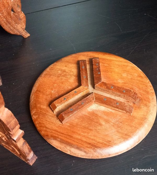 Etageres en bois teck artisanal indien (image 3)