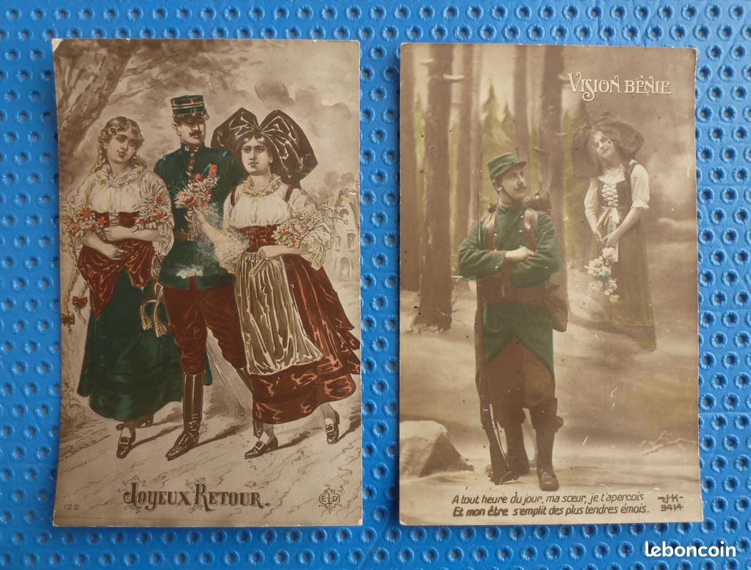Carte Postale Patriotique Française – CPA Ancienne – Thème Militaire – Occasion