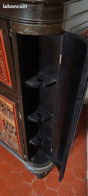 Meuble bar chinois laqué avec incrustations (image 4)