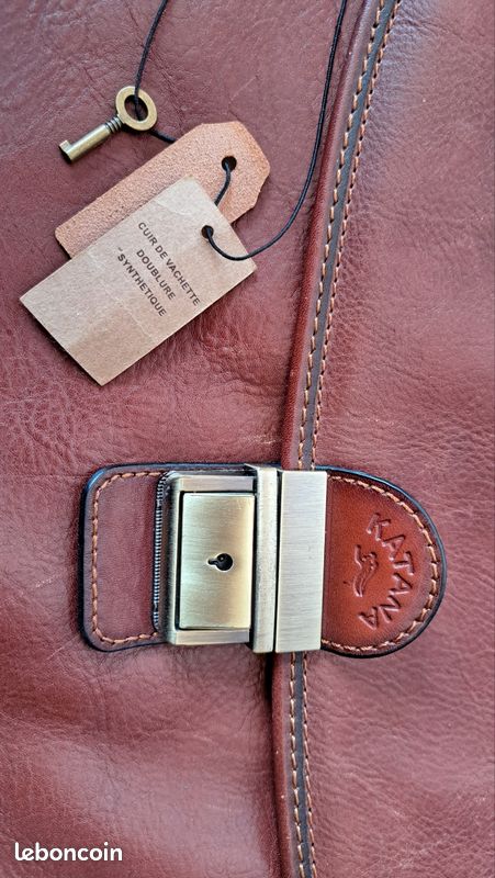 Cartable Katana Cuir vachette Papeterie Fournitures scolaires