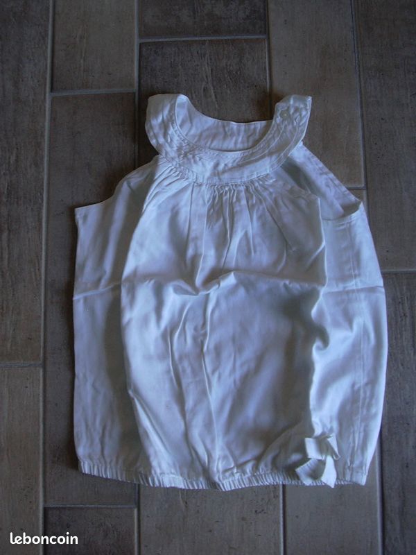 Haut blanc 10 ans lili marelle (MGRE) (image 4)